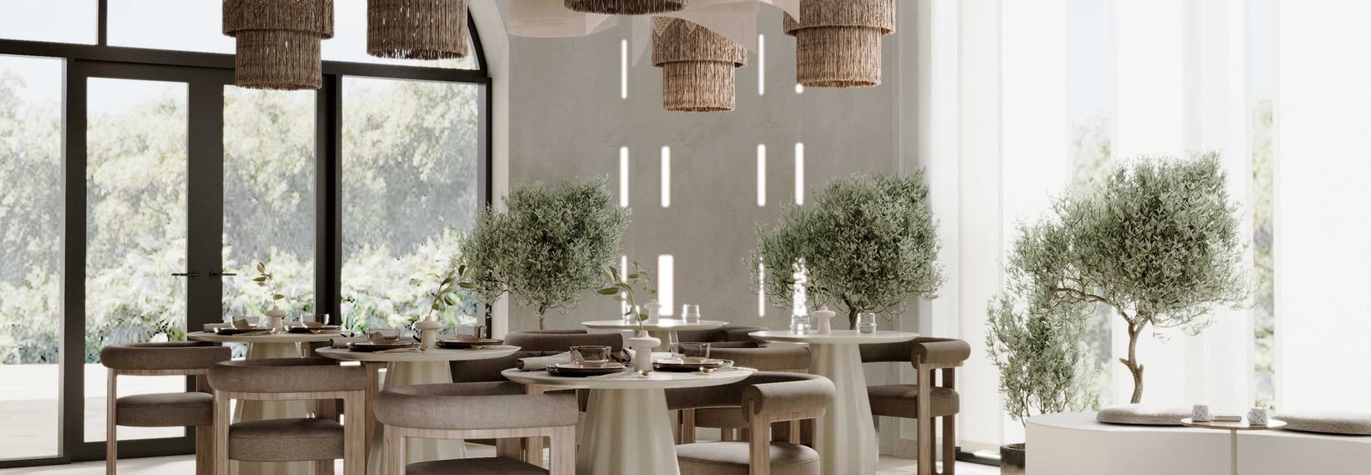 Health Food Bar dining room, Luma Biohacking Resort